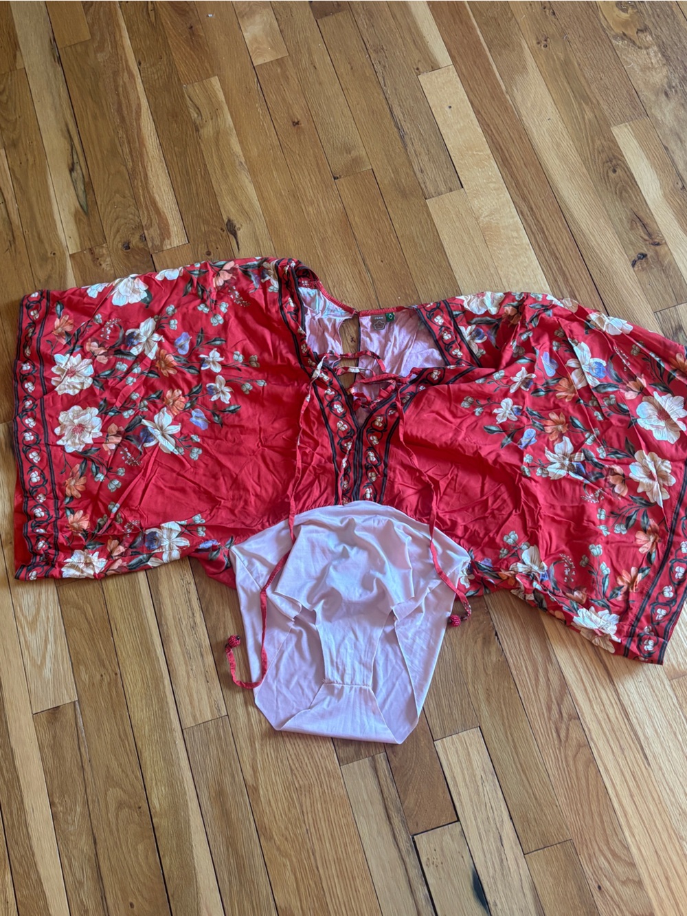 FARM Rio Floral kimono tie front bodysuit
